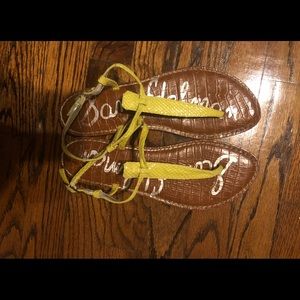 Sam Edelman lime snake skin sandals
